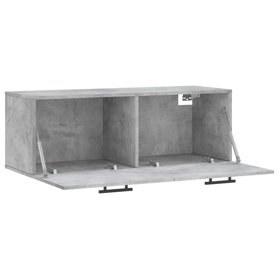Armoire murale gris béton 100x36,5x35 cm bois d'ingénierie - 6