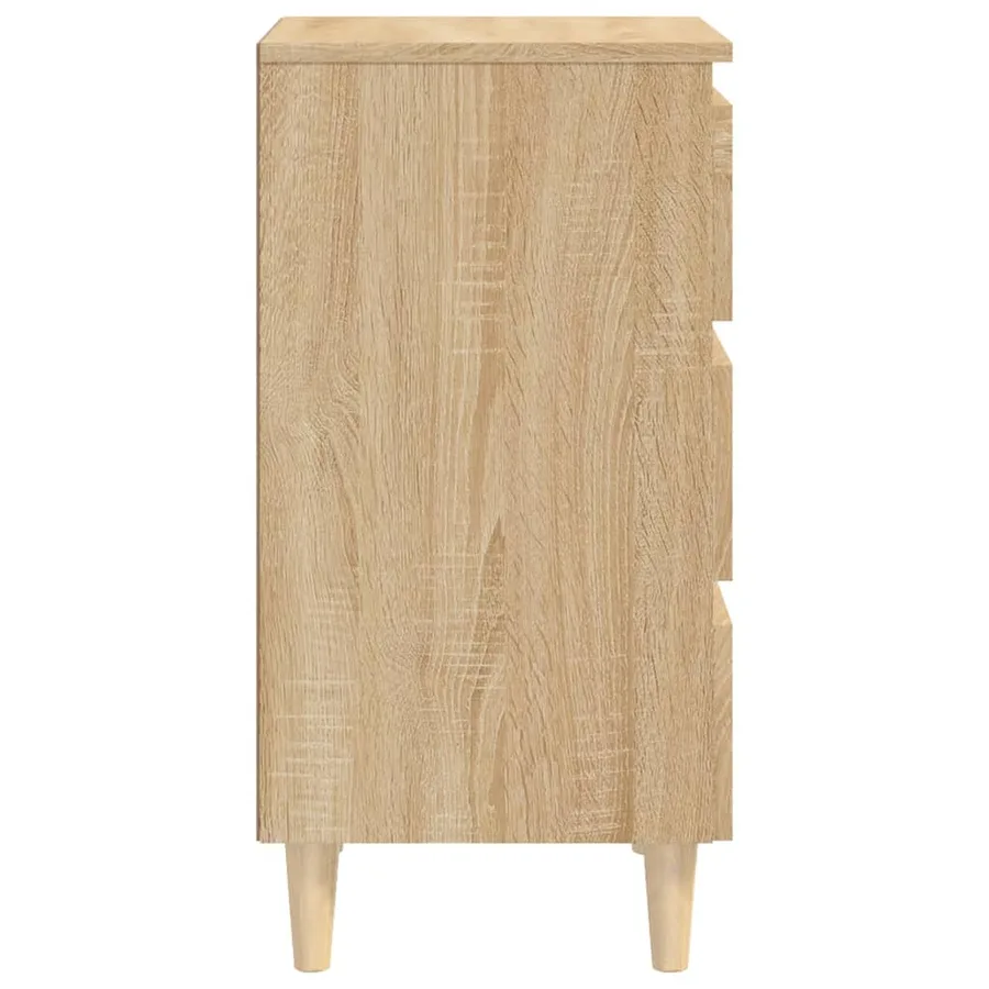 Table de chevet avec pieds en bois chêne sonoma 40x35x69 cm - 7