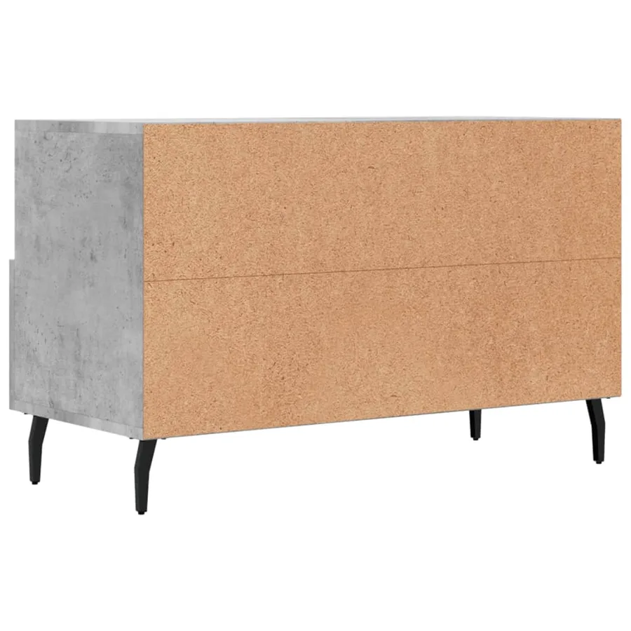 Meuble TV Gris béton 80x36x50 cm Bois d'ingénierie - 8