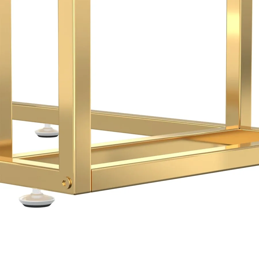 Table d'appoint pour ordinateur Noir 50x35x65 cm Verre trempé - 6
