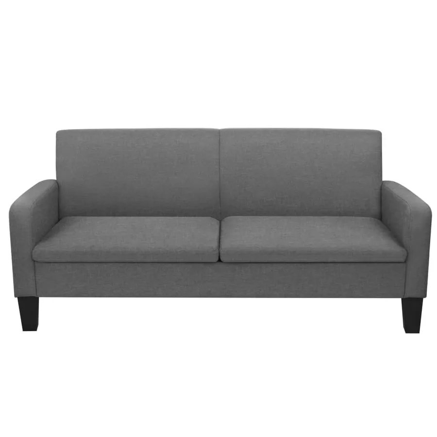 Canapé à 3 places 180 x 65 x 76 cm Gris foncé - 2
