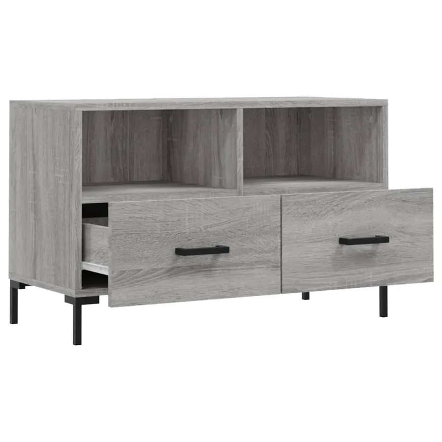 Meuble TV Sonoma gris 80x36x50 cm Bois d'ingénierie - 6