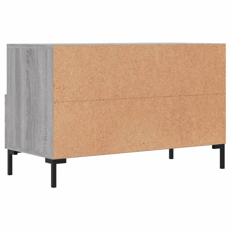 Meuble TV Sonoma gris 80x36x50 cm Bois d'ingénierie - 8