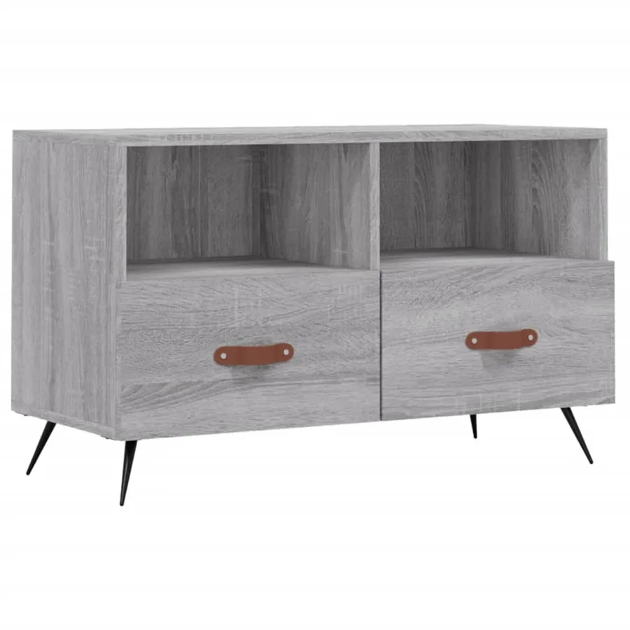 Meuble TV Sonoma gris 80x36x50 cm Bois d'ingénierie - 2