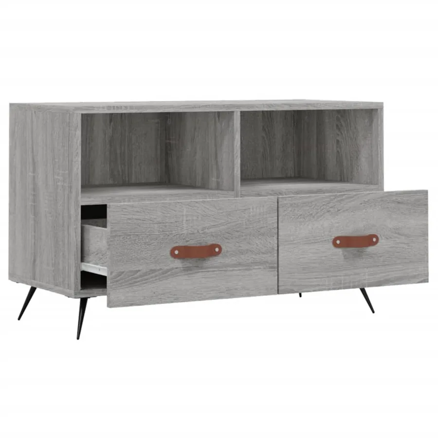 Meuble TV Sonoma gris 80x36x50 cm Bois d'ingénierie - 6