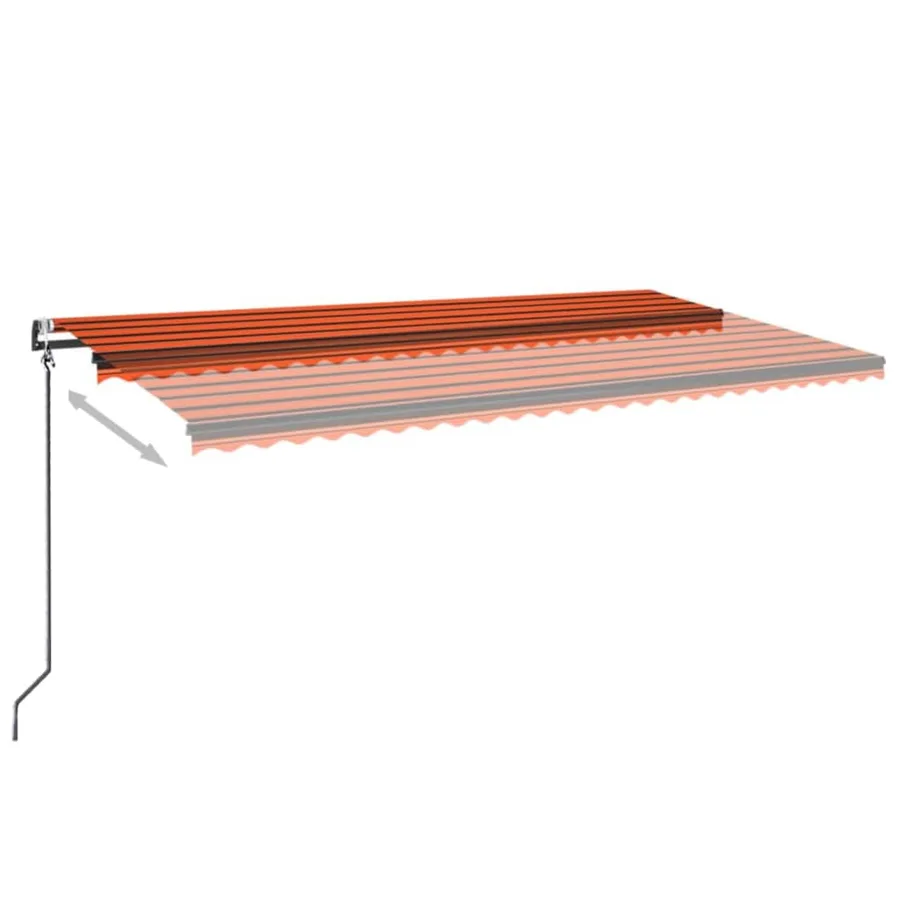 Auvent rétractable automatique 600x350 cm Orange et marron - 3