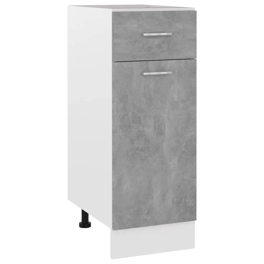 Armoire à tiroirs "Lyon" Gris béton 30 x 46 x 81,5 cm Bois d'ingénierie