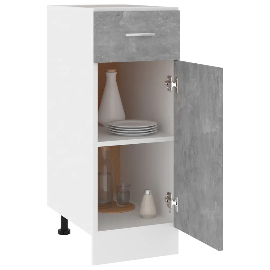Armoire à tiroirs "Lyon" Gris béton 30 x 46 x 81,5 cm Bois d'ingénierie - 4