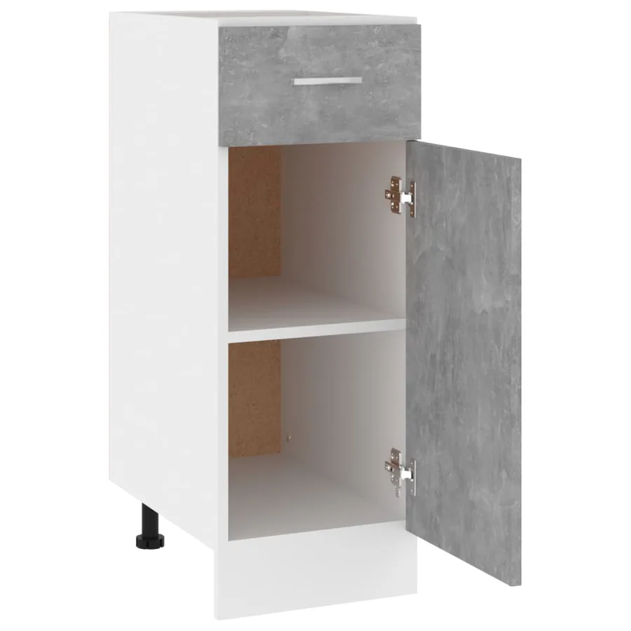 Armoire à tiroirs "Lyon" Gris béton 30 x 46 x 81,5 cm Bois d'ingénierie - 5