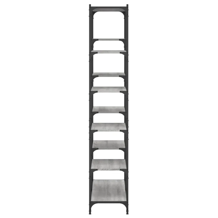 Bibliothèque sonoma gris 100x32x170 cm bois d'ingénierie et fer - 5