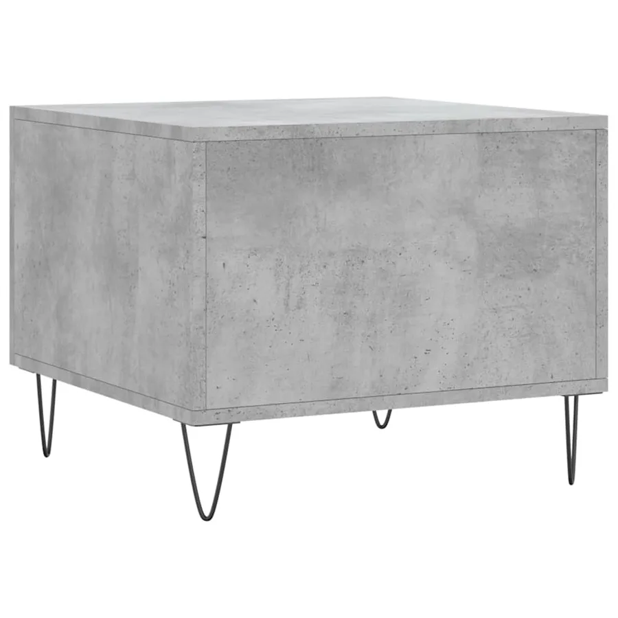 Table basse gris béton 50x50x40 cm bois d'ingénierie - 8
