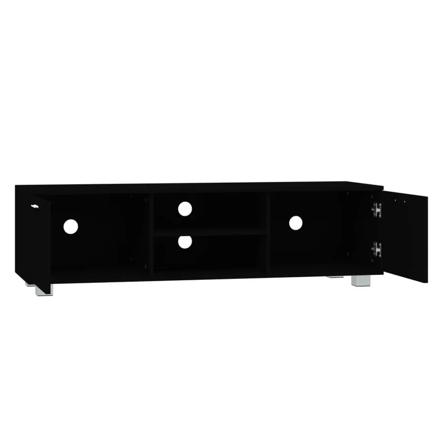 Meuble TV Noir 140x40,5x35 cm Bois d'ingénierie - 5