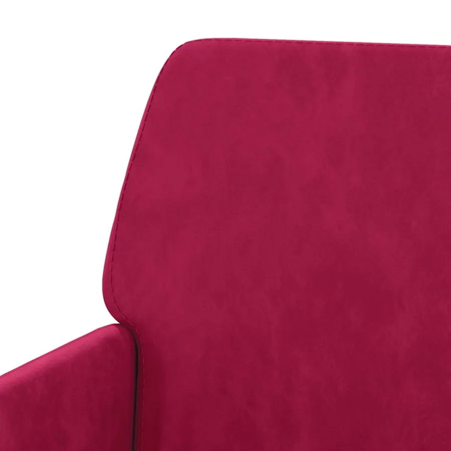 Banc Rouge bordeaux 108x79x79 cm Velours - 6