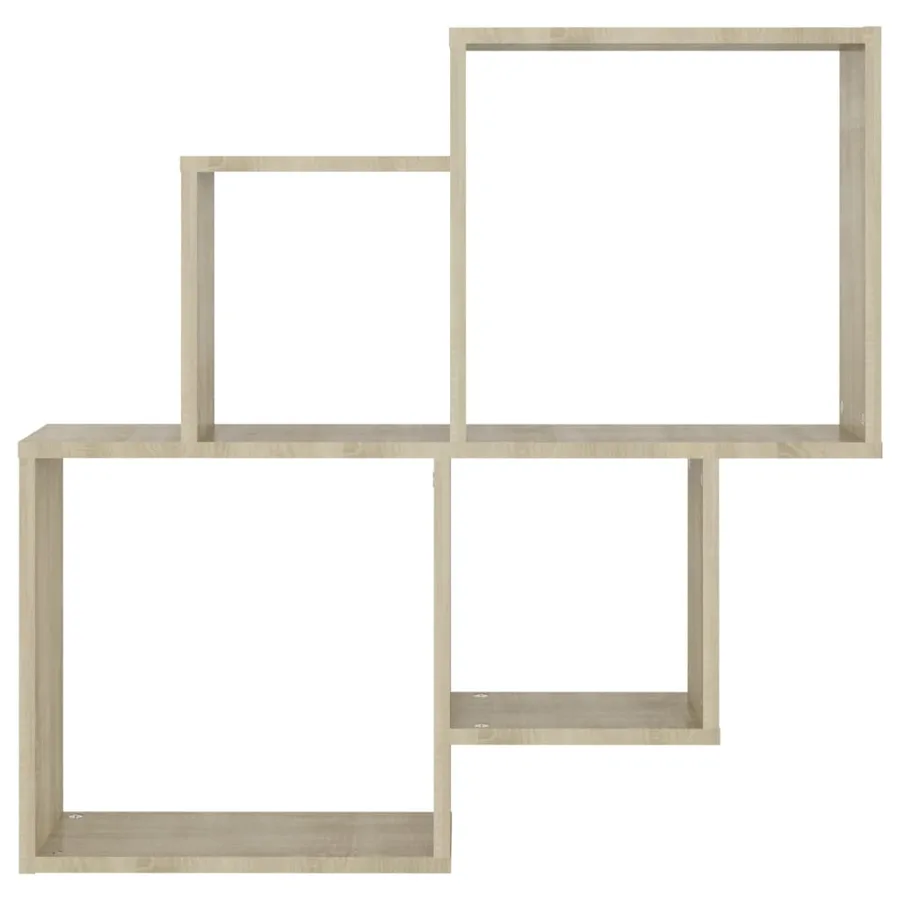 Étagère murale cube Chêne sonoma 80x15x78,5cm Bois d’ingénierie - 3