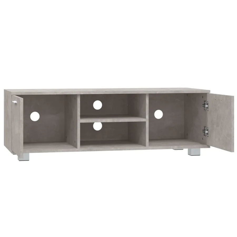 Meuble TV Gris béton 120x40,5x35 cm Bois d'ingénierie - 5