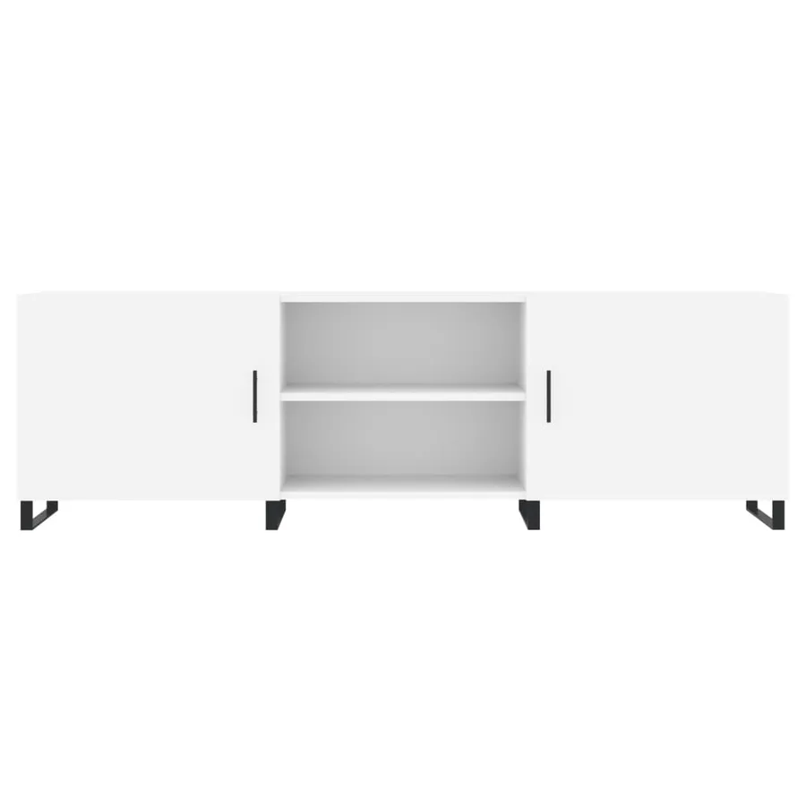 Meuble TV blanc 150x30x50 cm bois d'ingénierie - 5