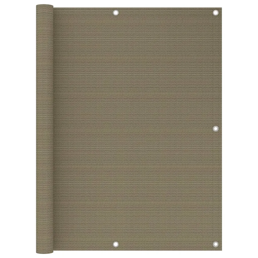 Écran de balcon Taupe 120x600 cm PEHD