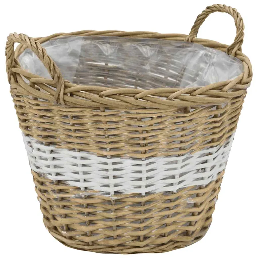 Lits surélevés 4 pcs Osier avec doublure en PE - 4