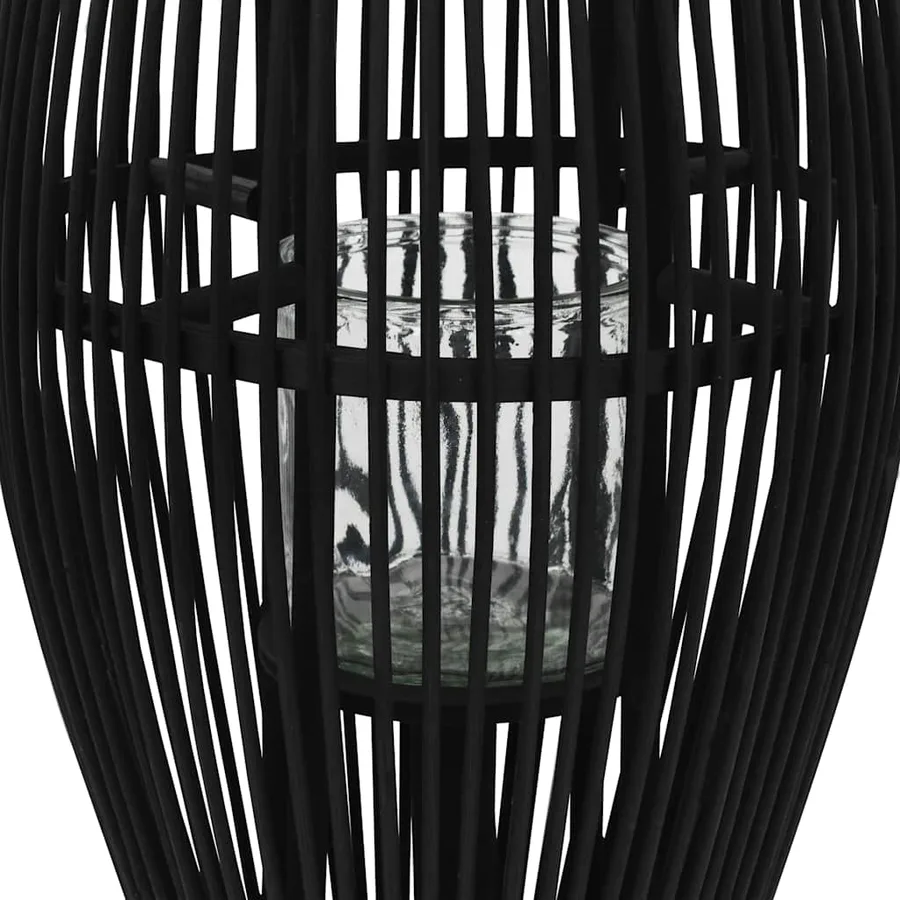 Bougeoir suspendu Bambou Noir 60 cm - 2
