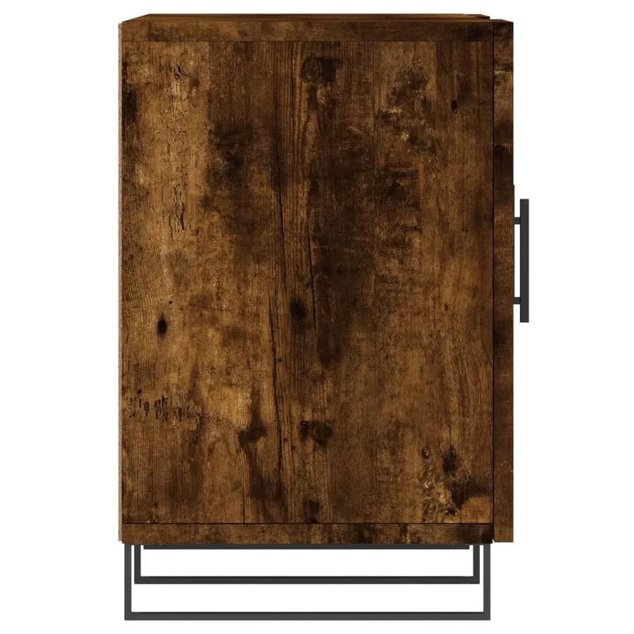 Meuble TV chêne fumé 150x30x50 cm bois d'ingénierie - 7