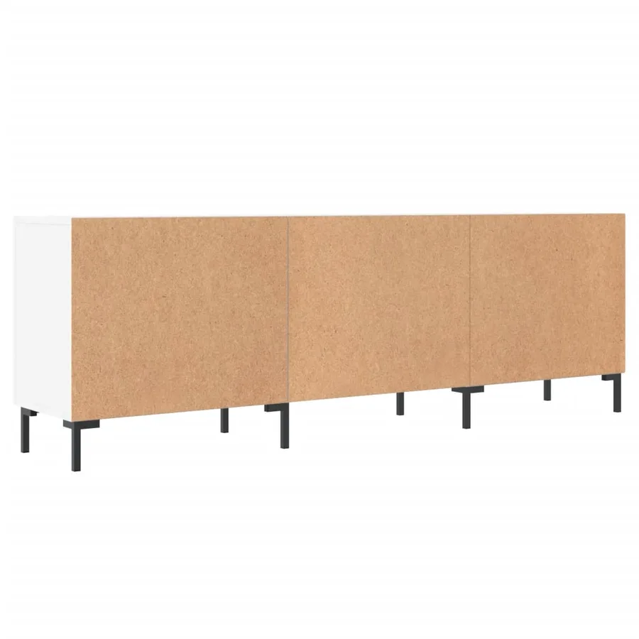 Meuble TV blanc 150x30x50 cm bois d'ingénierie - 8