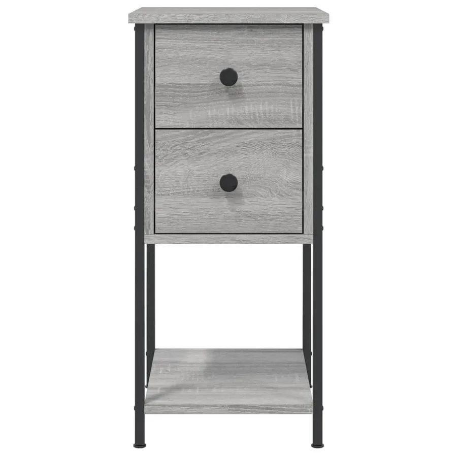 Table de chevet sonoma gris 32x42x70 cm bois d'ingénierie - 6