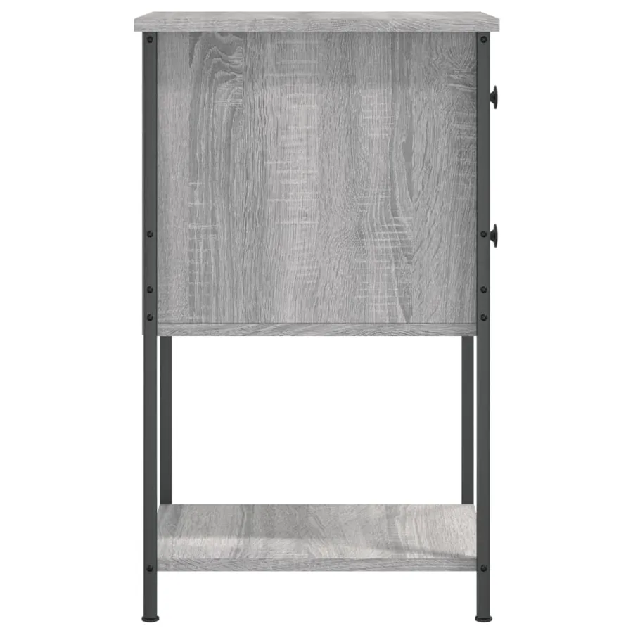 Table de chevet sonoma gris 32x42x70 cm bois d'ingénierie - 7