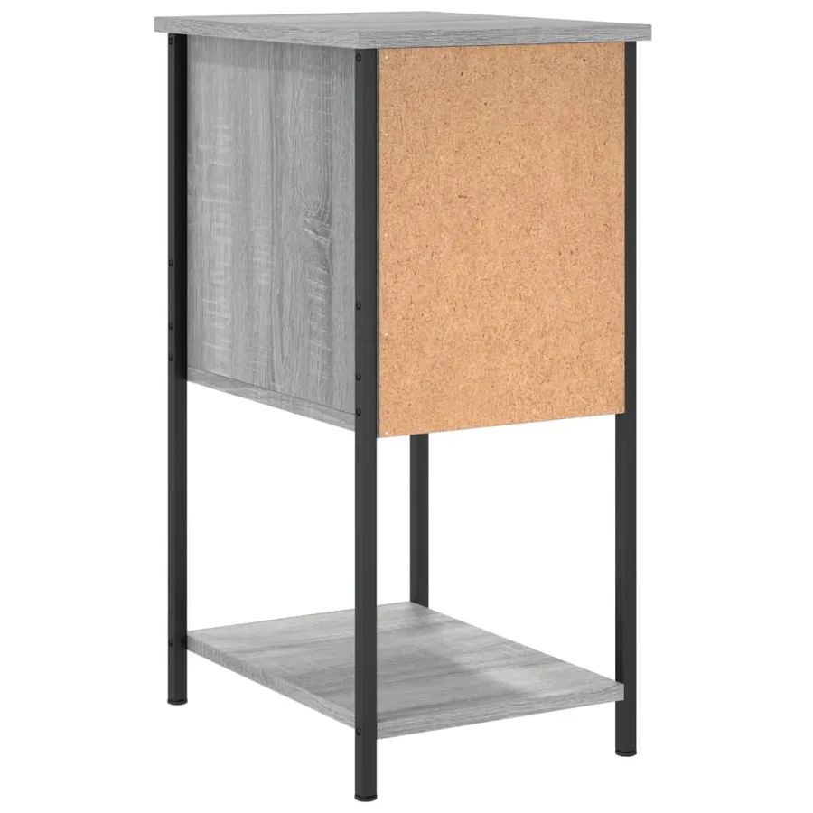 Table de chevet sonoma gris 32x42x70 cm bois d'ingénierie - 8
