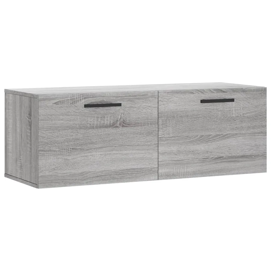 Armoire murale sonoma gris 100x36,5x35 cm bois d'ingénierie - 2