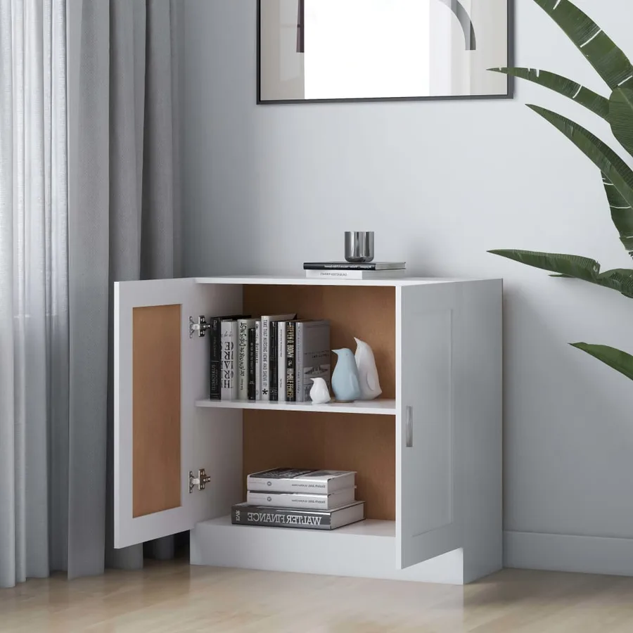 Bibliothèque Blanc 82,5x30,5x80 cm Bois d'ingénierie - 3