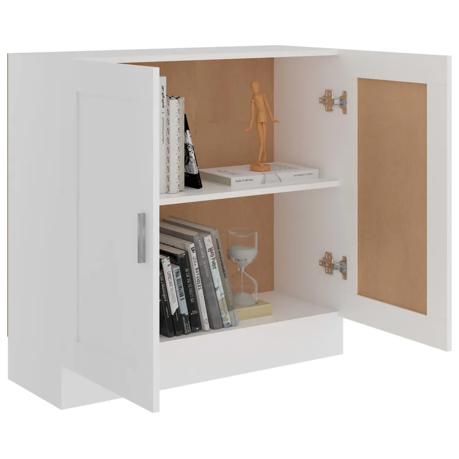 Bibliothèque Blanc 82,5x30,5x80 cm Bois d'ingénierie - 7