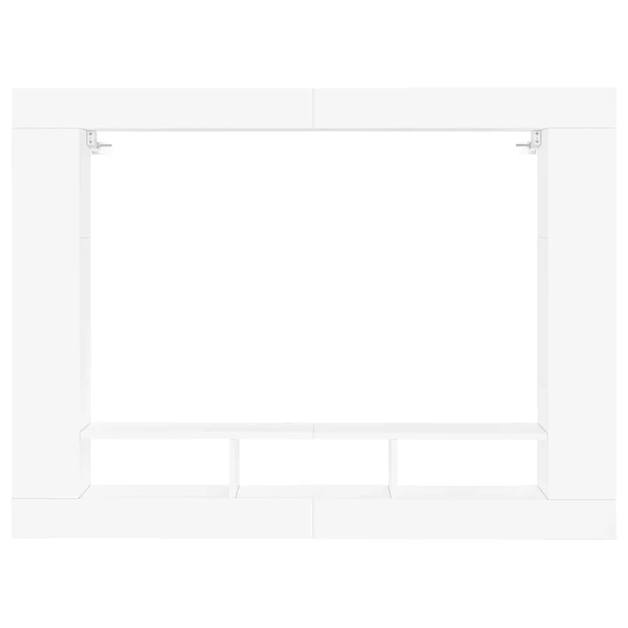 Meuble TV blanc 152x22x113 cm bois d'ingénierie - 4