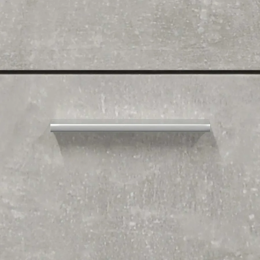 Armoire de bain avec miroir gris béton bois d'ingénierie - 9