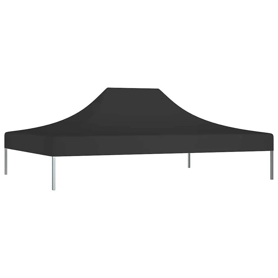 Toit de tente de réception 4,5x3 m Noir 270 g/m² - 3