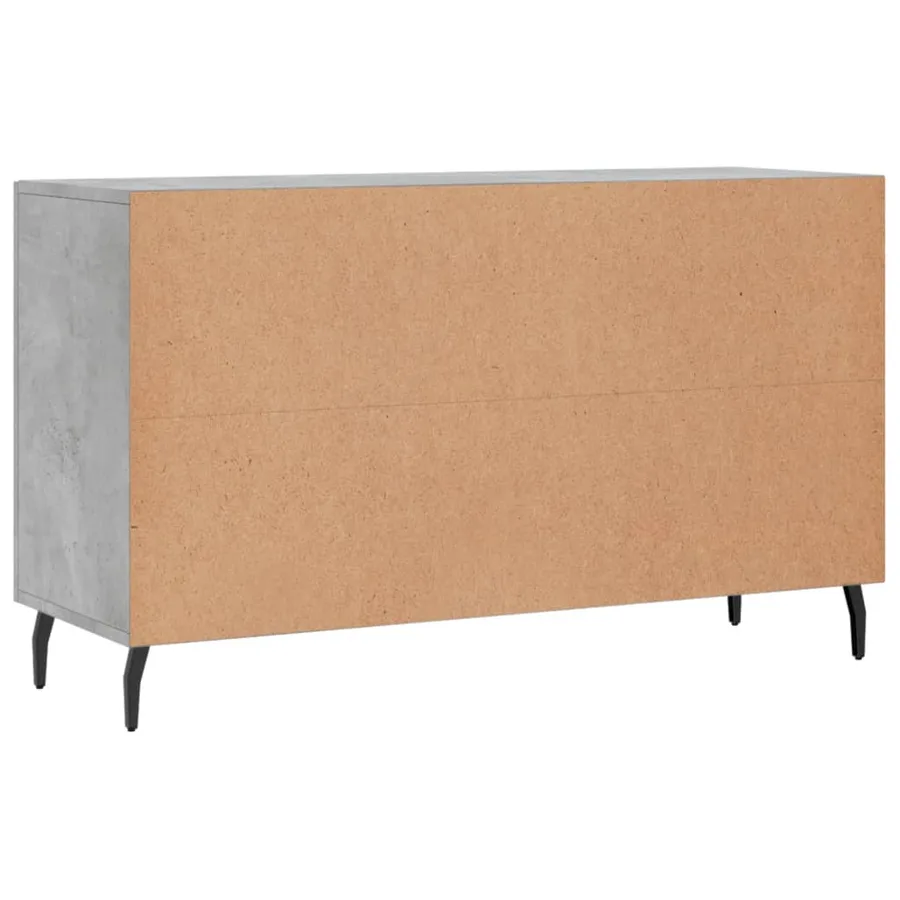 Buffet gris béton 100x36x60 cm bois d'ingénierie - 8
