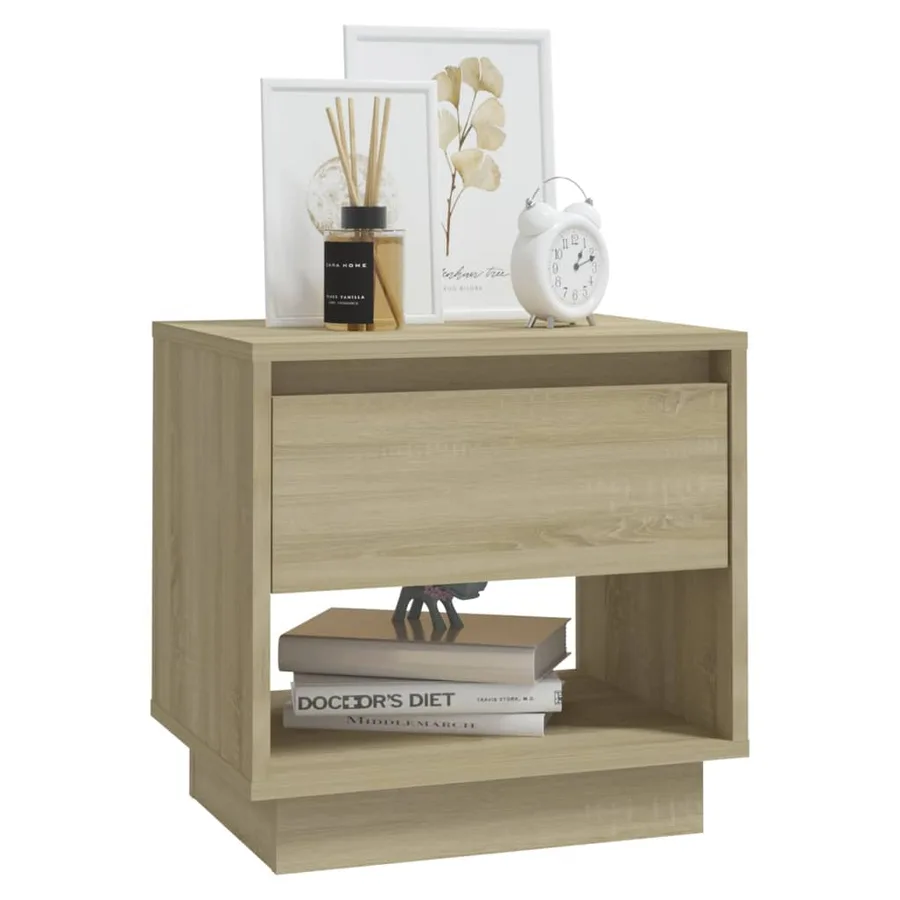 Table de chevet Chêne sonoma 45x34x44 cm bois d'ingénierie - 3