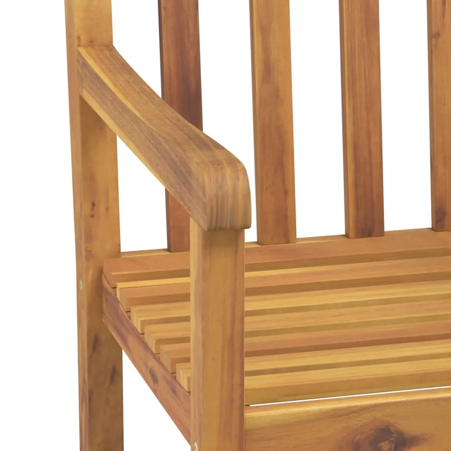 Chaises de jardin 4 pcs Naturel Bois d'Acacia Massif Empilable - 7