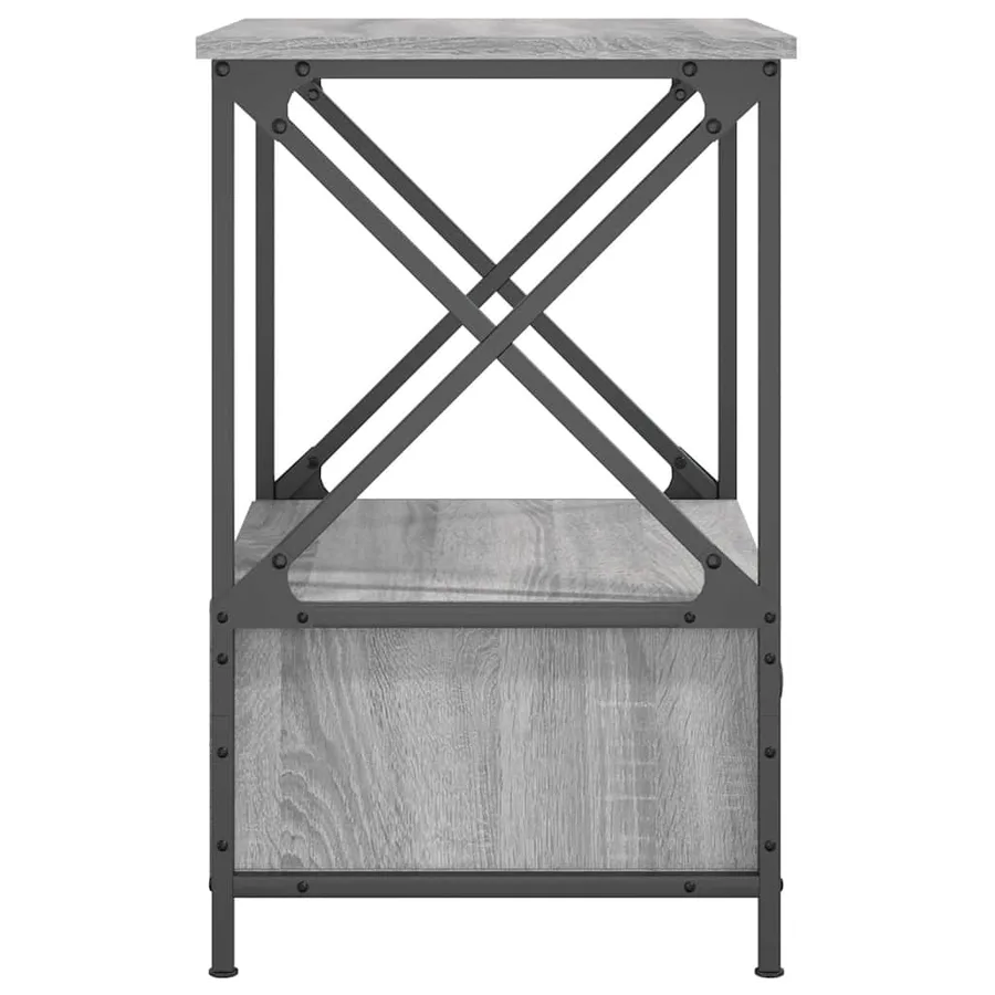 Tables de chevet 2 pcs sonoma gris 50x41x65 cm bois ingénierie - 8