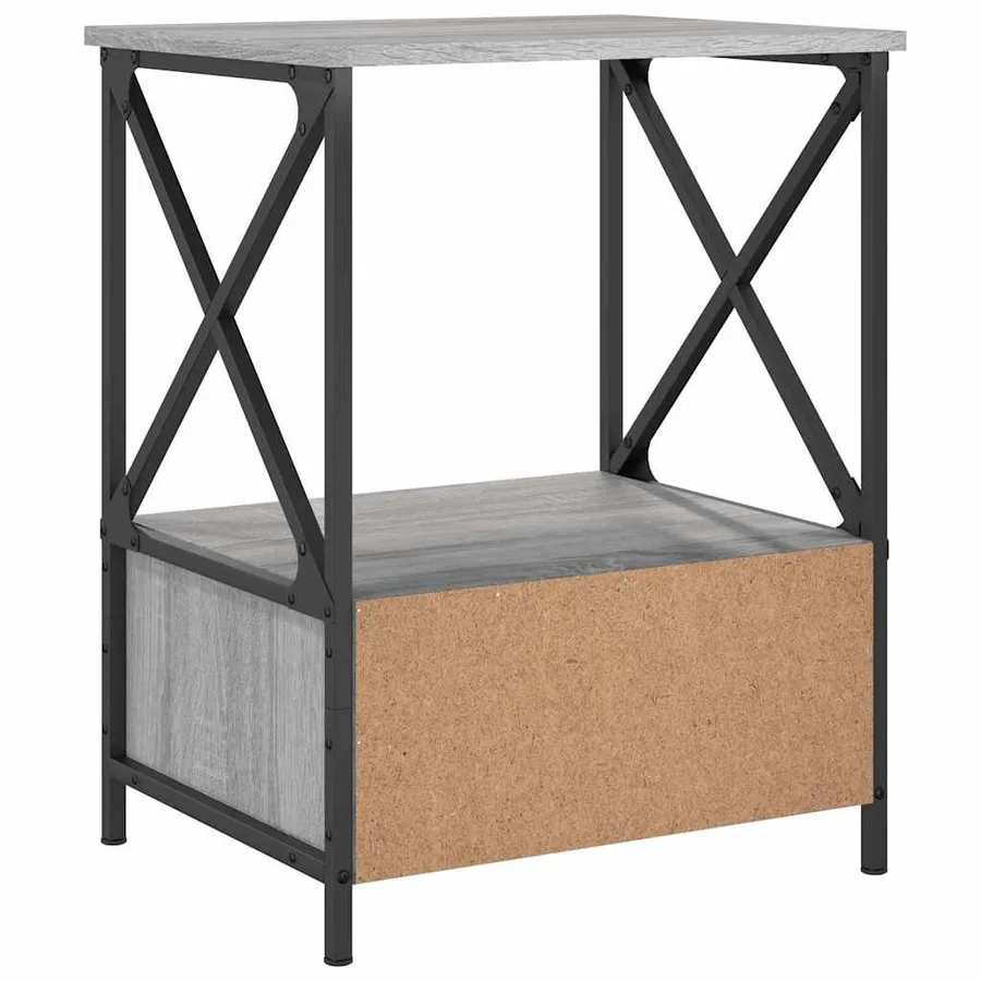 Tables de chevet 2 pcs sonoma gris 50x41x65 cm bois ingénierie - 9