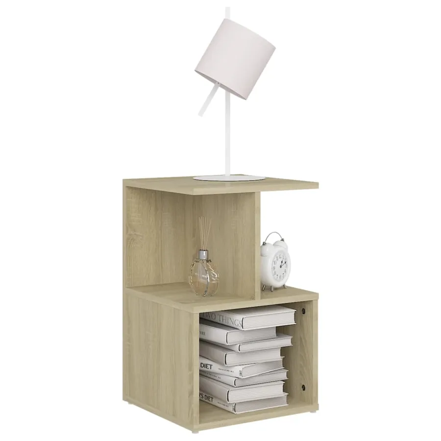 Tables de chevet 2pcs Chêne sonoma 35x35x55cm bois d'ingénierie - 5