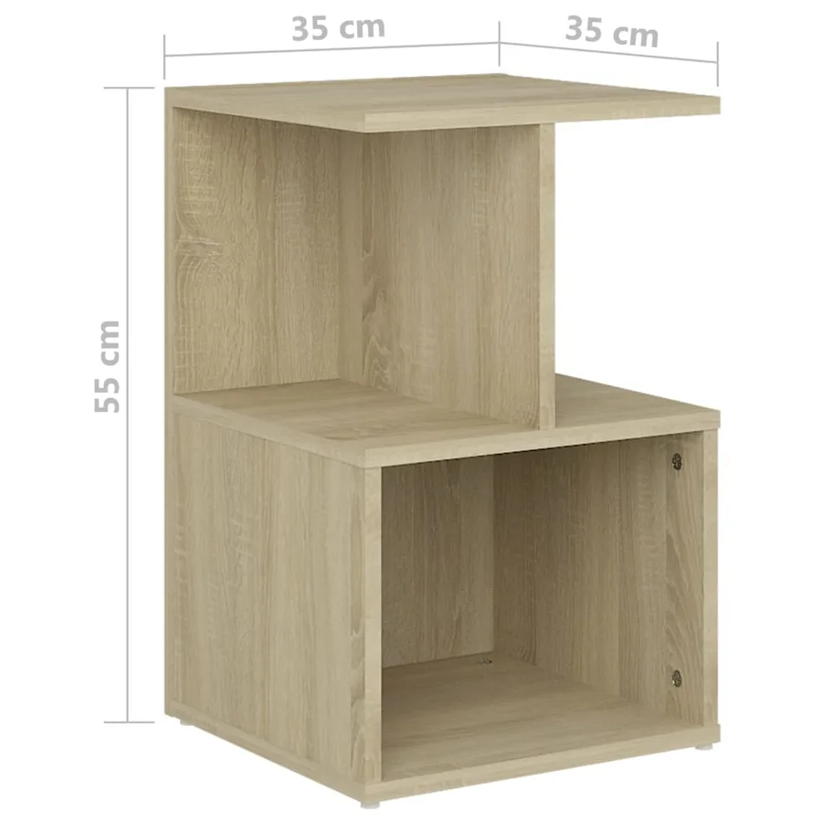 Tables de chevet 2pcs Chêne sonoma 35x35x55cm bois d'ingénierie - 6