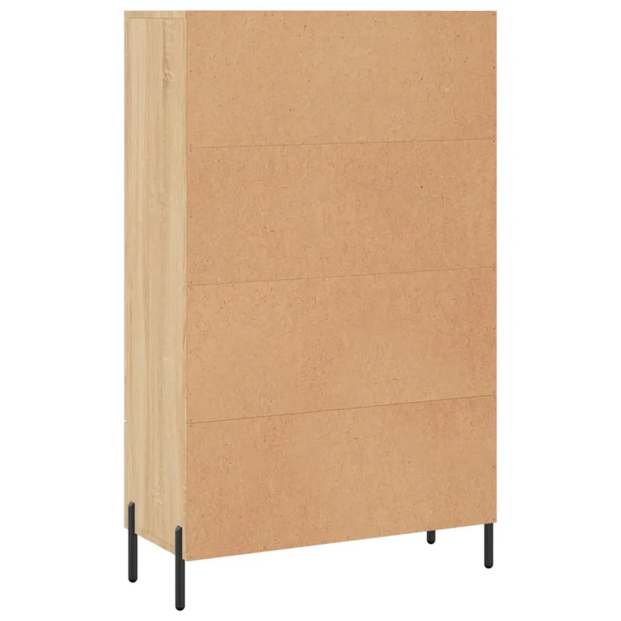 Buffet haut chêne sonoma 69,5x31x115 cm bois d'ingénierie - 8