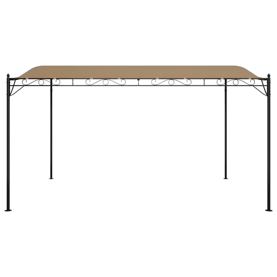 Auvent taupe 4x3 m 180 g/m² tissu et acier - 3