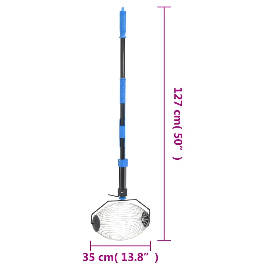 Collecteur de noix bleu 127 cm acier - 5