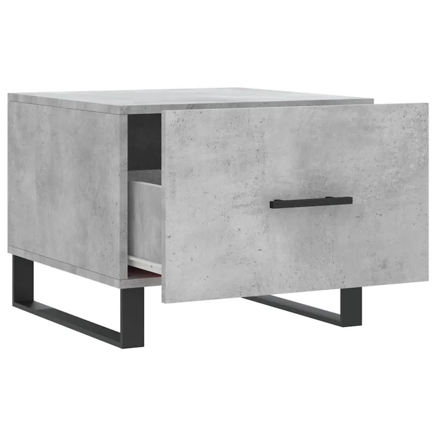 Tables basses 2 pcs gris béton 50x50x40 cm bois d'ingénierie - 7