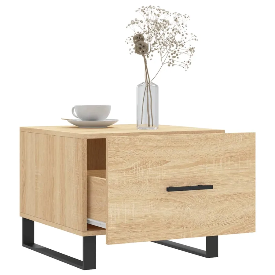 Tables basses 2 pcs chêne sonoma 50x50x40 cm bois d'ingénierie - 4