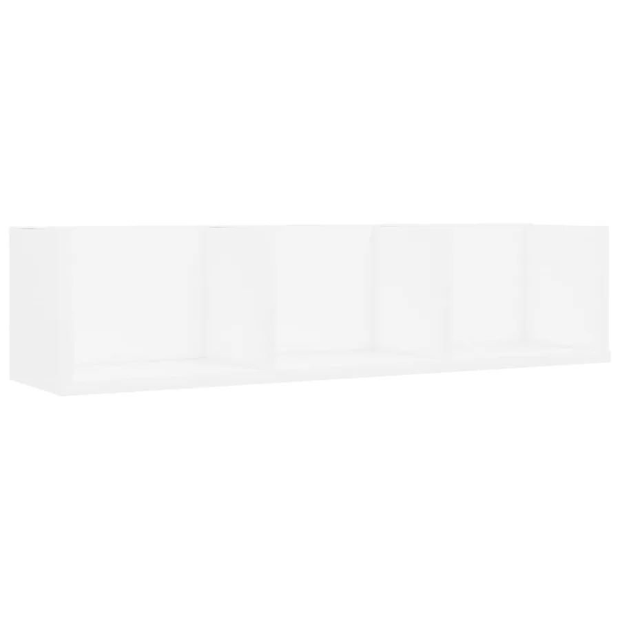 Étagère murale à CD Blanc 75x18x18 cm Bois d'ingénierie - 2