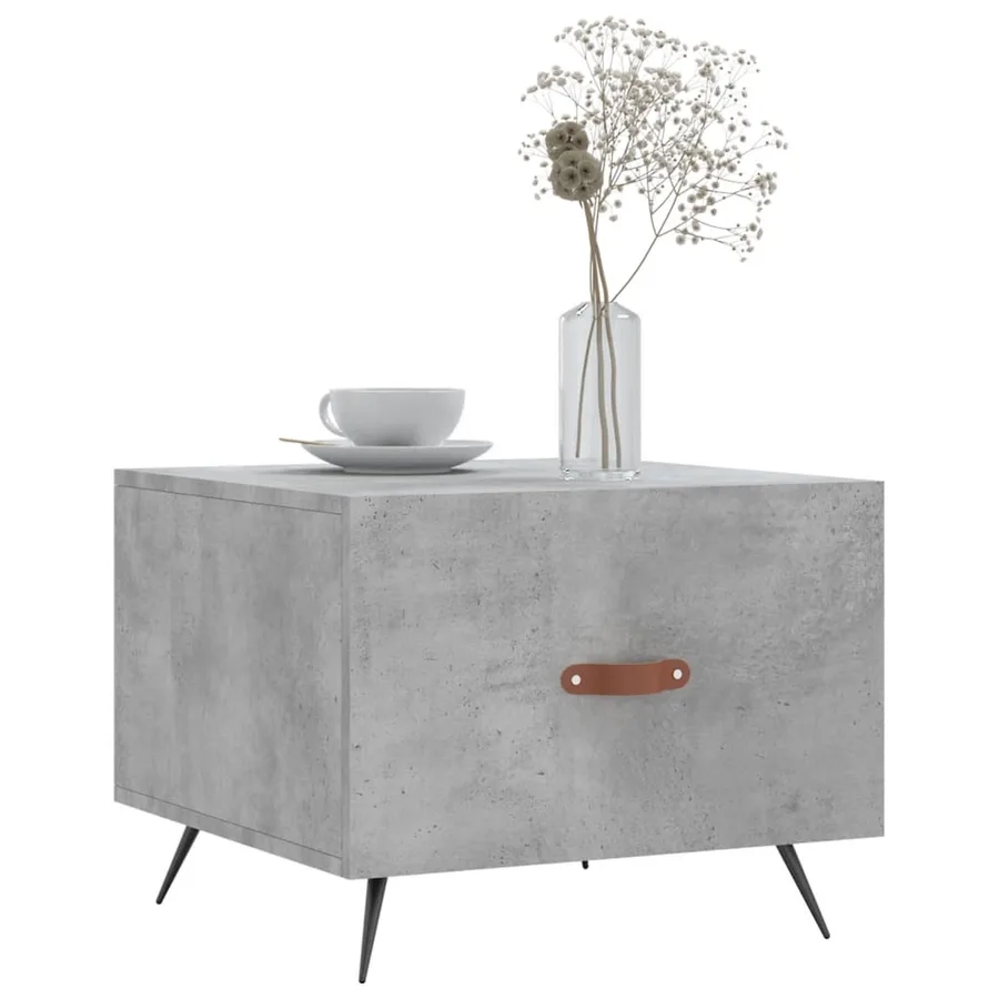 Tables basses 2 pcs gris béton 50x50x40 cm bois d'ingénierie - 3