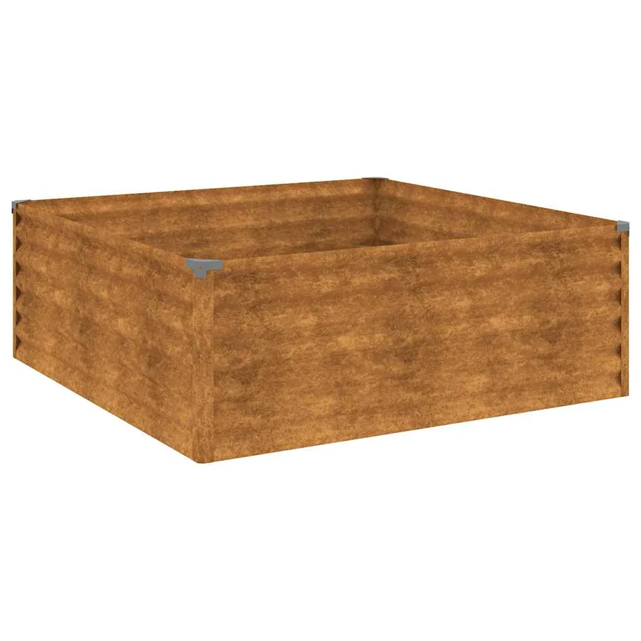Lit surélevé de jardin 100x100x36 cm acier corten - 2