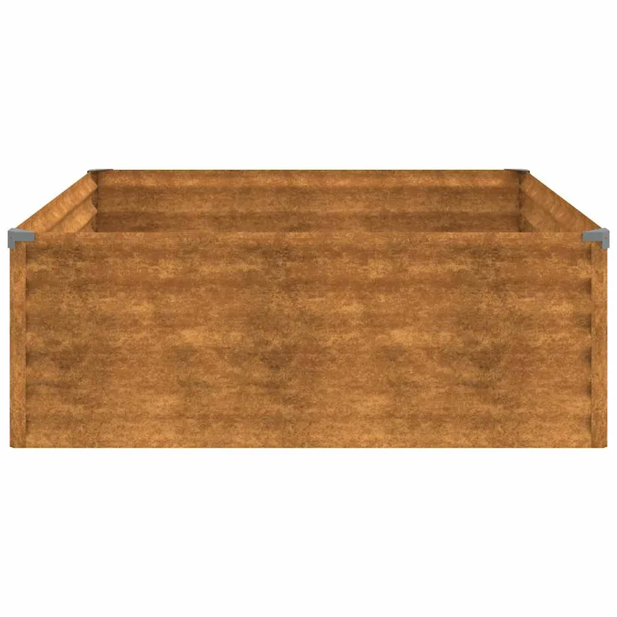 Lit surélevé de jardin 100x100x36 cm acier corten - 4